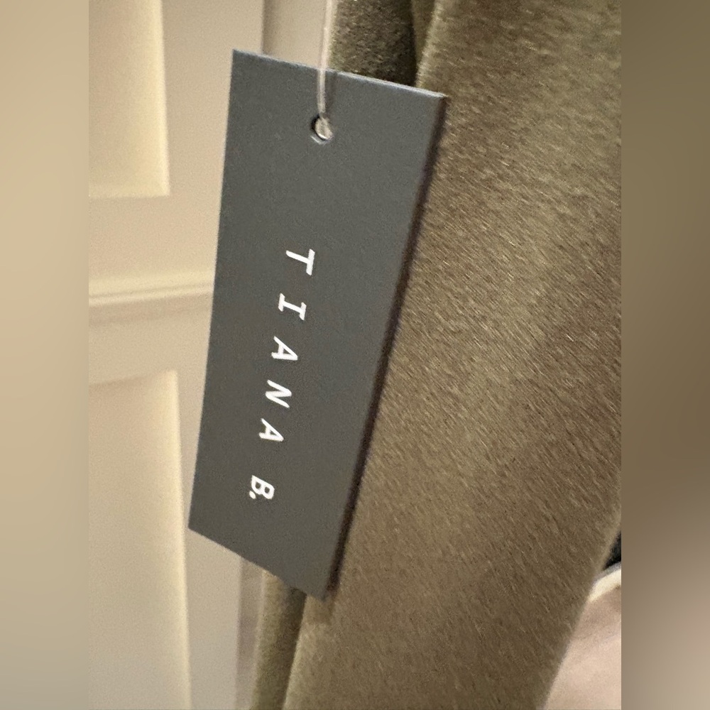 NWT Tiana B. Olive Green Shark Bite Swing Dress - Size XL - Picture 6 of 9